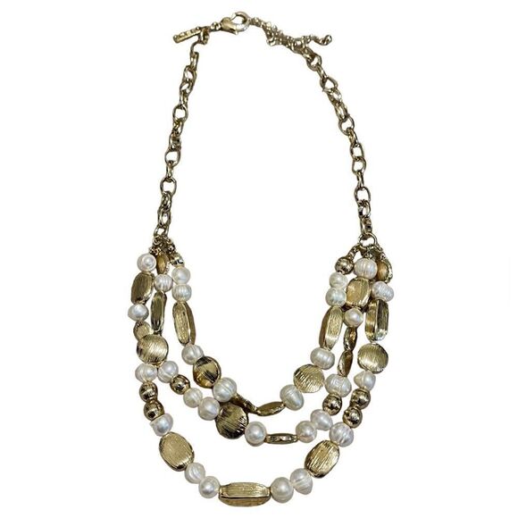 WHMB Multi Strand Beaded & Faux Pearl Neckalce - Picture 1 of 7